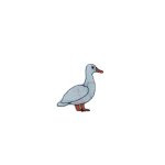 Patch ecusson brode thermocollant badge oie oiseau goose broderie
