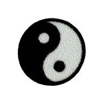 Patch ecusson brode thermocollant ying yang kung fu karate