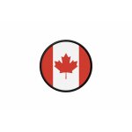 Patch ecusson drapeau canada canadien imprime thermocollant rond cocarde