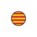 Patch ecusson drapeau catalogne catalan imprime thermocollant rond cocarde