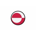 Patch ecusson drapeau groenland imprime thermocollant rond cocarde