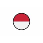Patch ecusson drapeau indonesie indonesien imprime thermocollant rond cocarde
