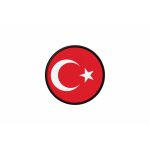 Patch ecusson drapeau turquie turcque imprime thermocollant rond cocarde Patch ecusson drapeau turquie turcque imprime thermocollant rond cocarde
