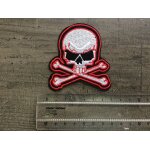 Patch / ecusson thermocollant biker poker gothique motard skulle tete mort