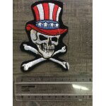 Patch / ecusson thermocollant biker poker gothique motard skulle tete mort pirate