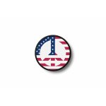 Patch insigne ecusson brode imprime thermocollant peace and love drapeau usa