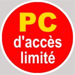 Pc d'acc�s limit� (5x5cm) - sticker / autocollant
