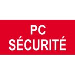 Pc s�curit� - 10x4. 5cm - sticker / autocollant