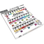 Pbo - studio acrylics etui assortis - kit tubes de peinture acrylique et pinceau ¿ assortiment pbo ...