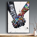 Peinture de diamant thme graffiti de rue, kit de bricolage 5d, art a la main, lvres carres ou rondes, ...