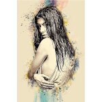 Peinture a l'huile pour fille, affiche imprime en hd sans cadre?40x40cm