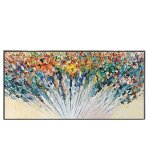 Peinture a l'huile peinte a la main sur toile, paysage de fleurs abstraites colorées, grand couteau texturé, ... Peinture a l'huile peinte a la main sur toile, paysage de fleurs abstraites colorées, grand couteau texturé, ...