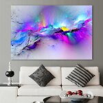 Peinture a l'huile sur toile colorée, images murales pour salon, décor de maison abstrait, sans cadre ... Peinture a l'huile sur toile colorée, images murales pour salon, décor de maison abstrait, sans cadre ...