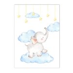 Peinture murale avec impression d'éléphant, nuages bleus, toile imprimée, affiche etoile et lune, photos ... Peinture murale avec impression d'éléphant, nuages bleus, toile imprimée, affiche etoile et lune, photos ...