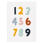 Peinture sur toile avec nombres et alphabet, affiche murale, affiche imprime, dcoration nordique pour ...