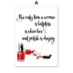 Peinture sur toile d'art mural pour fille, rouge a l�vres, mascara, vernis a ongles, affiches et imprim�s ...