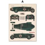 Peinture sur toile d'art mural de voiture bugatti, classique, champions de course, affiches et imprimés ... Peinture sur toile d'art mural de voiture bugatti, classique, champions de course, affiches et imprimés ...
