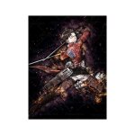 Peinture sur toile avec attaque sur titan eren jeager, affiche murale imprime pour dcoration de salle ...