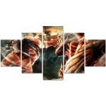 Peinture sur toile avec attaque des titans, tableau d'art mural, peinture dcorative, dcoration de salon ...