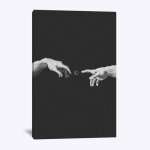 Peintures sur toile de dcoration de maison, dcor de mickey ange, cration de mur noir et blanc, images ...