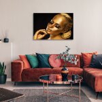 Peinture sur toile avec femmes africaines dores, affiche nordique imprime, images d'art murales pour ...