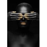 Peinture sur toile a l'huile de femme noire et or, africaine, affiche et imprimés, tableau mural scandinave ... Peinture sur toile a l'huile de femme noire et or, africaine, affiche et imprimés, tableau mural scandinave ...
