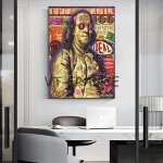 Peinture sur toile impression hd bitcoin - btc, taille: 100x150cm