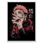 Peinture sur toile itadori yuji jujutsu, affiche et imprims, images artistiques murales pour dcoration ...
