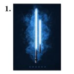 Peinture sur toile avec mace windu, affiches et imprims, tableau d'art mural pour la dcoration de la ...