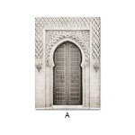 Peinture sur toile de mosque arabe du maroc, affiche vintage islamique, paysage, impression murale, ...