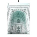 Peinture sur toile murale en pierre de plage, mosque, btiment islamique, affiches et imprims nordiques, ...
