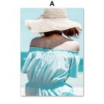 Peinture sur toile de paysage marin bleu cocotier, affiche de beauté de surf, décoration nordique pour ... Peinture sur toile de paysage marin bleu cocotier, affiche de beauté de surf, décoration nordique pour ...