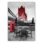 Peinture sur toile de paysage de ville nordique, affiche de train dans le bureau de neige, salon chambre ...