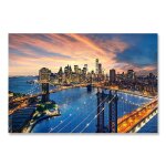 Peinture sur toile avec pont de new york, affiches et imprims de coucher de soleil de batman, tableau ...