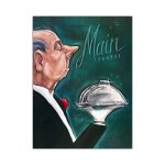 Peinture sur toile de serveur de restaurant, affiche murale de cuisine europenne rtro imprime, cuisine ...