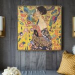 Peinture sur toile de style nordique, affiche d'art mural modulaire, images gustav klimt mre amour jumeaux ...