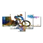Peinture sur toile de vlo de montagne, affiche d'art murale imprime, peinture dcorative de salon, ...