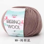 Pelote de laine mrinos douce, idale pour le bricolage, les pulls et echarpes au crochet, 50g #j