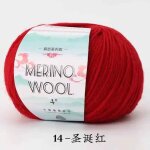 Pelote de laine mrinos douce, idale pour le bricolage, les pulls et echarpes au crochet, 50g #n