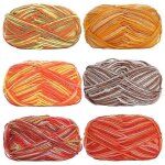 Pelote de laine a tricoter double, 50 g, fil a crocheter color, fil doux pour tricot, vtements, couvertures, ...