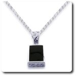Pendentif black onyx. 3. 60 g argent 925.