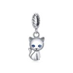 Pendentif chat en argent sterling - mignon bricolage bracelet collier accessoires