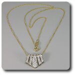 Pendentif diamant + chaine argent 925 + plaqu� or.