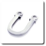 Pendentif lettre   u   argent 925.