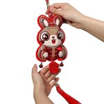 Pendentif nouvel an chinois tassel n?ud ornement lapins dcoration dcore 2023 fte du printemps charme ...