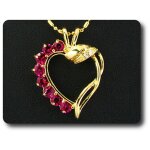Pendentif saphir rose 10x4 - 2 mm plaqu or 18 k + chaine.