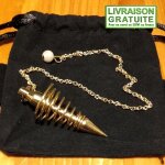 Pendule divinatoire en laiton plaqu� or 4, 5 cm (r�f 5)