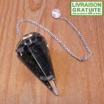 Pendule divinatoire orgonite facett� shungite 4, 5 cm (r�f 2)