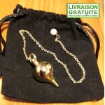Pendule en laiton plaqu� or 3 cm radiesth�sie esot�risme spiritualit� (r�f 4)