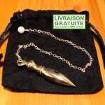 Pendule de thot en laiton plaqu� or 4, 8 cm radiesth�sie esot�risme (r�f 1)